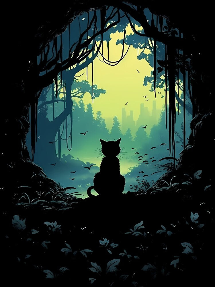 Black Cat In Enchanted Forest by BrilliantTShop T-Shirts, Hoodie, Sweatshirt | BlankRebels.com (Image 2)