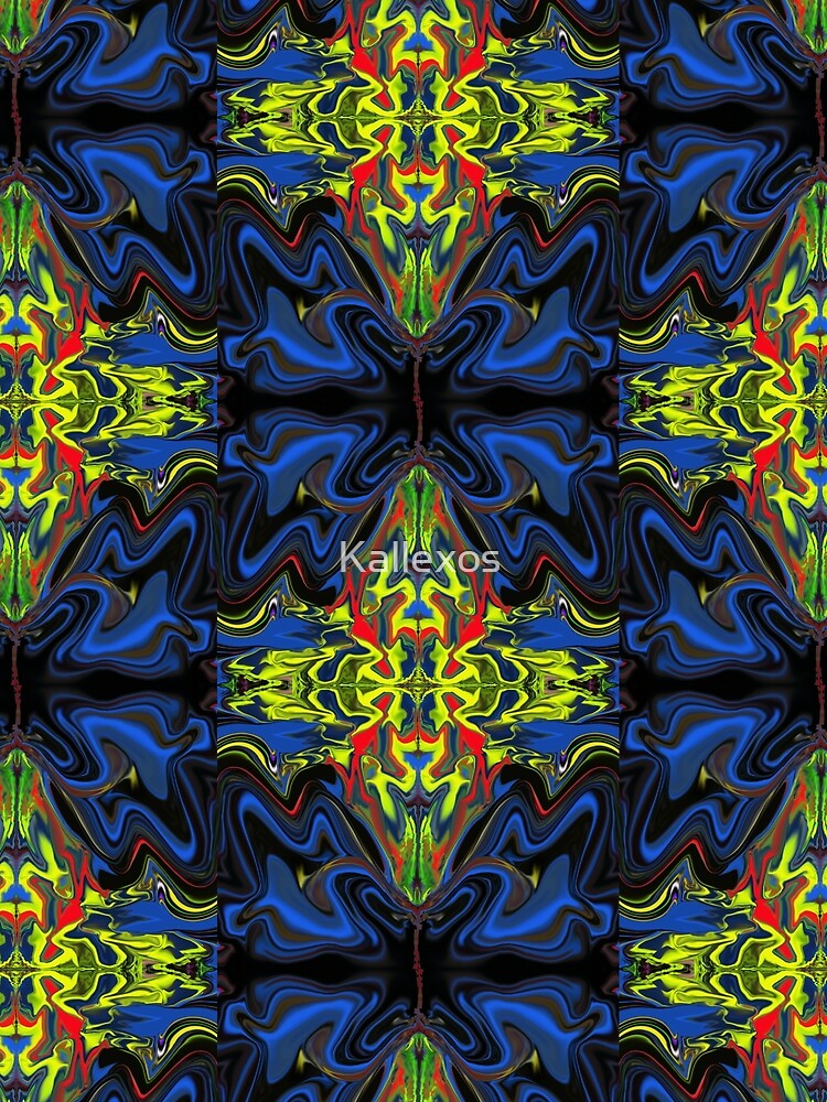 Kallexos-Design- Yellow in Blue Cross- Hippie Fantasy Design by Kallexos T-Shirts, Hoodie, Sweatshirt (Image 2)