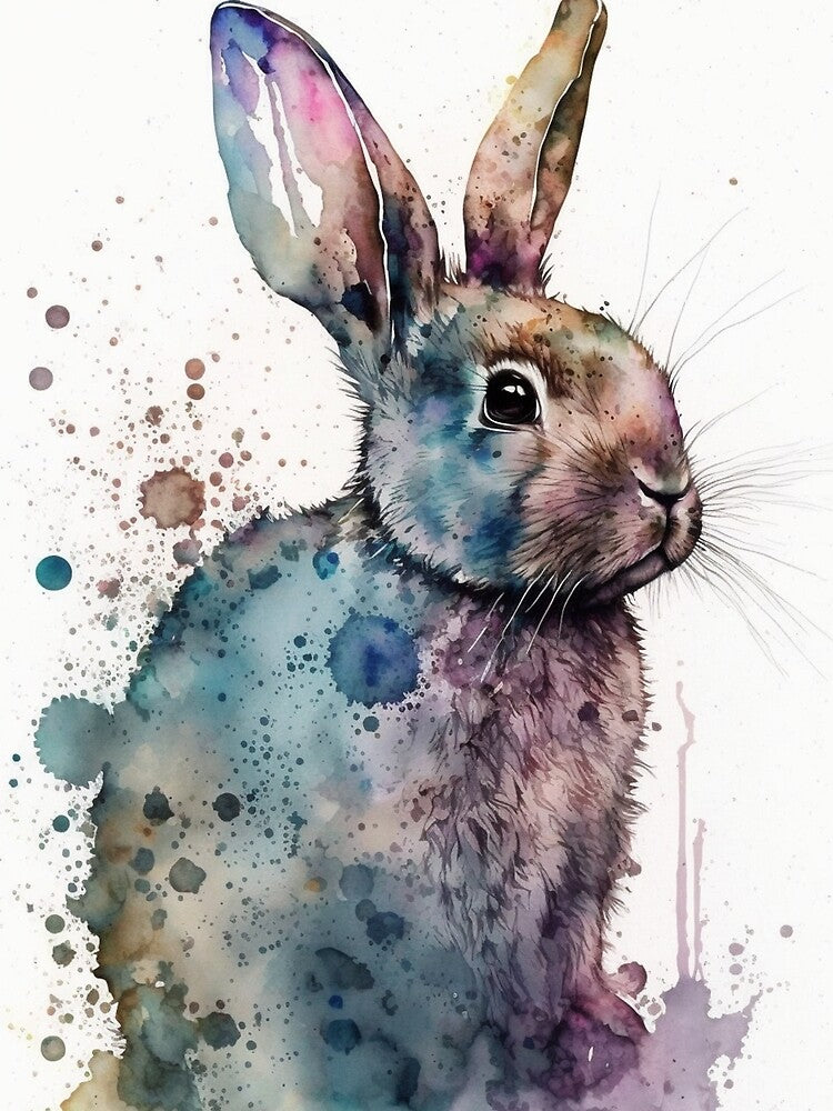 Watercolors animals - The rabbit by AB9-Designs T-Shirts, Hoodie, Sweatshirt | BlankRebels.com (Image 2)