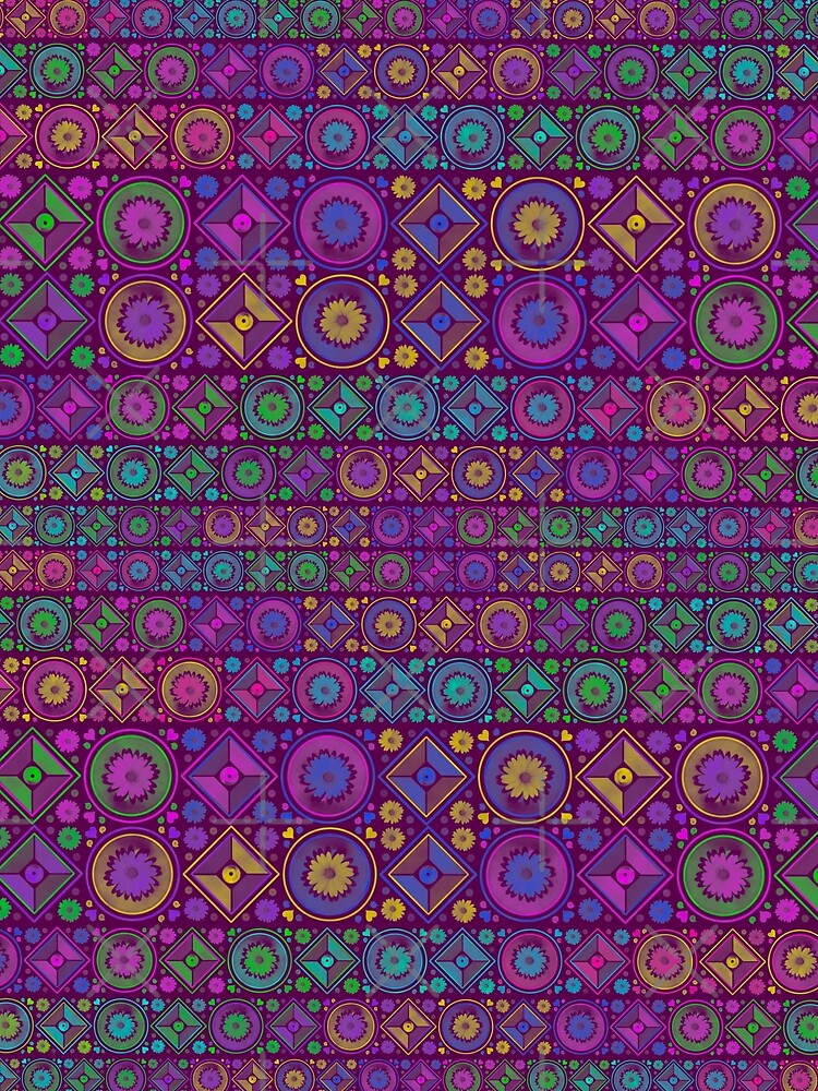 Floral Enigma Tiled by PanicDay T-Shirts, Hoodie, Sweatshirt | BlankRebels.com (Image 2)