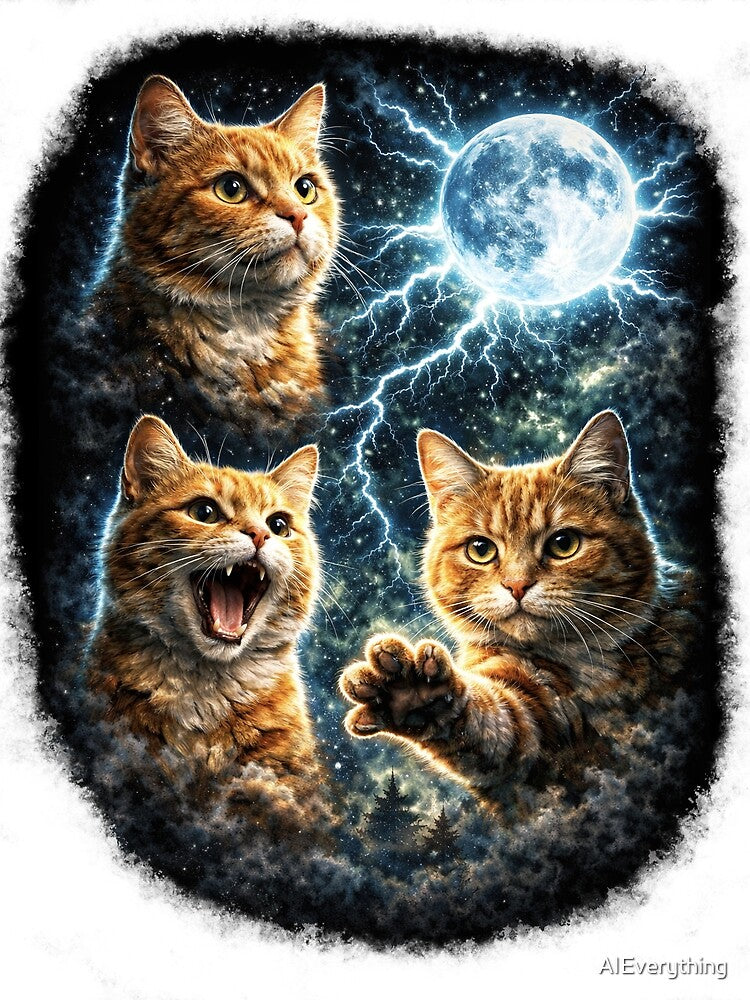 Retro Ginger cat by AIEverything