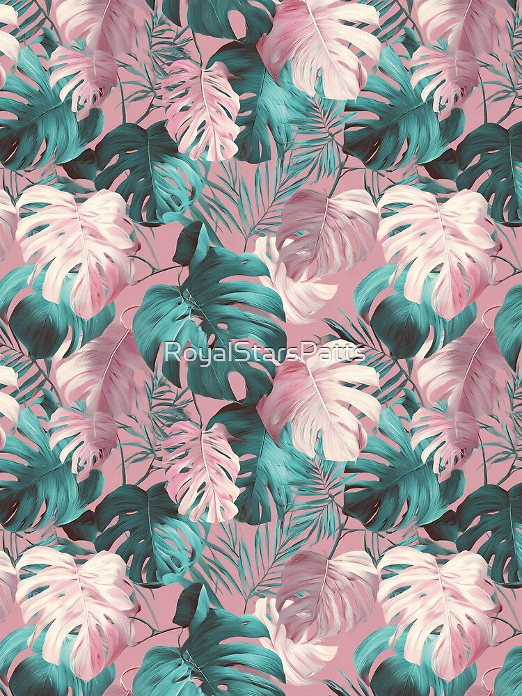 Beautiful Tropical Flower Print  - Flower Bouquet Pattern  - Gifts For Coworkers by RoyalStarsPatts T-Shirts,... (Image 2)