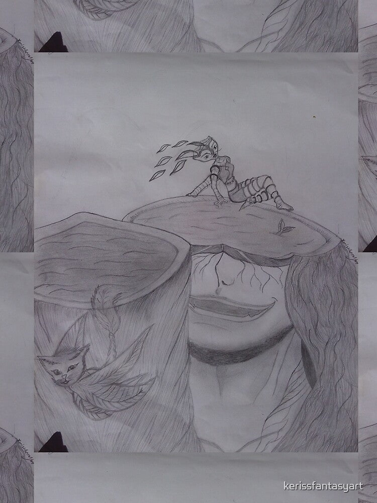 Cold Guardian – Fantasy Pencil Drawing by kerissfantasyart T-Shirts, Hoodie, Sweatshirt | BlankRebels.com (Image 2)