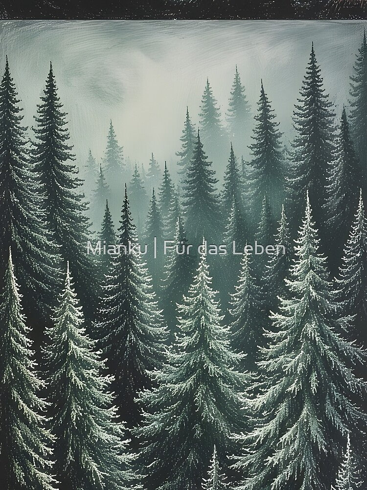 Dense fir forest in a misty, still state by Mianku | Für das Leben T-Shirts, Hoodie, Sweatshirt | BlankRebels.com (Image 2)