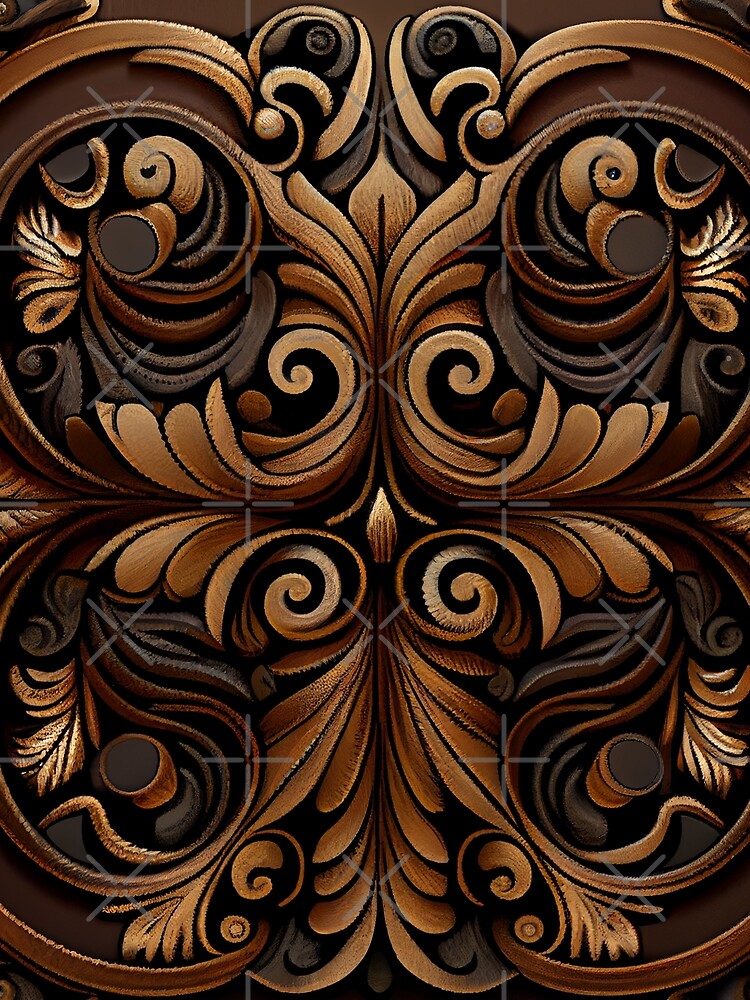 Brown New Traditional Pattern Digital Painting by CodeAndColors T-Shirts, Hoodie, Sweatshirt | BlankRebels.com (Image 2)