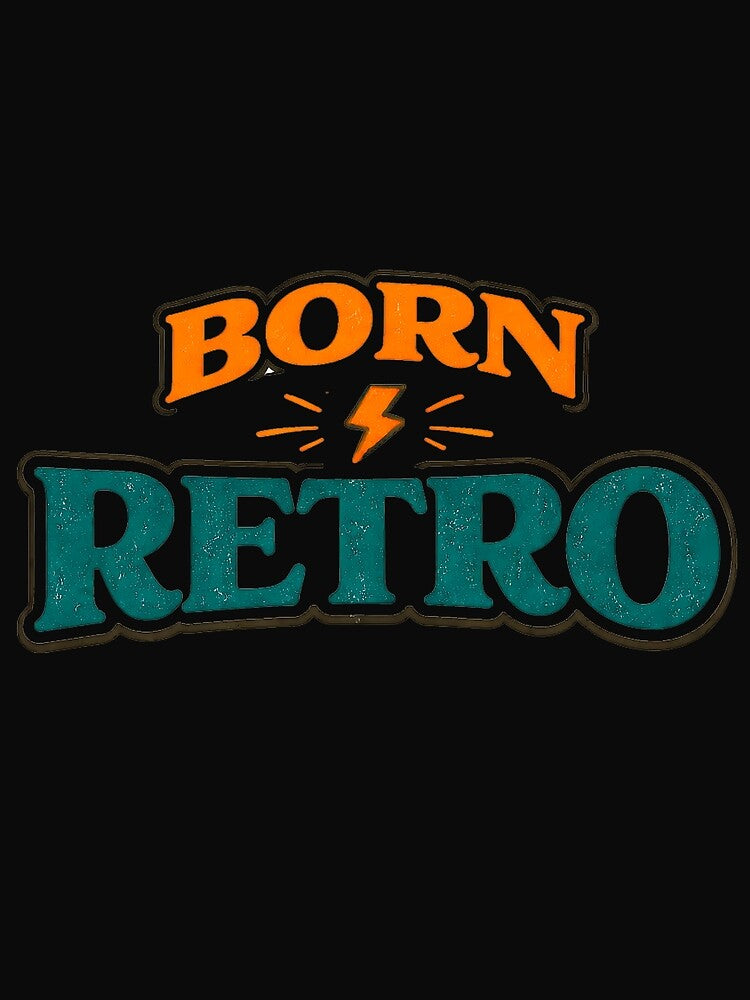 Born Retro Typography Design – Vintage Lightning Quote Artwork by shemodas