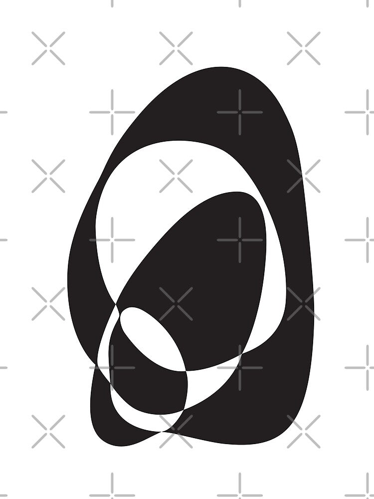 Abstract Modern Black and White Reverse Shape Print for Room Decoration by BONBcreative T-Shirts, Hoodie,... (Image 2)