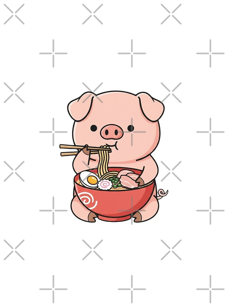Pig ramen noodles japanese ramen food kawaii cute adorable by CheeseBlueprint T-Shirts, Hoodie, Sweatshirt (Image 2)