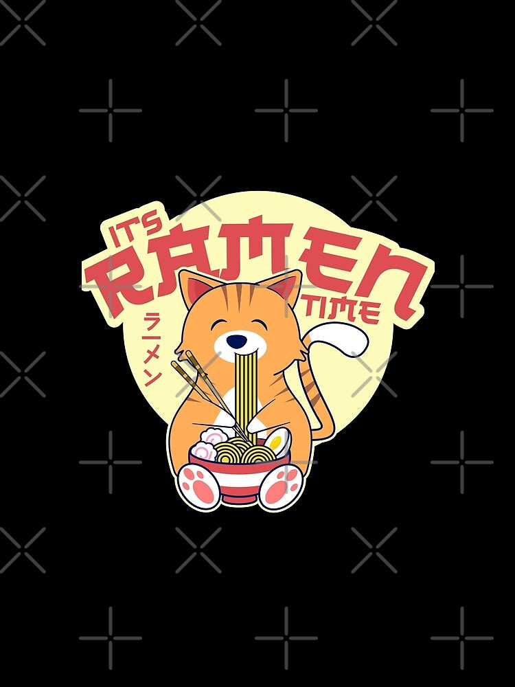 Kawaii Cute Anime Cat Eating Kawaii Ramen It's Ramen Time by csaron92 T-Shirts, Hoodie, Sweatshirt (Image 2)