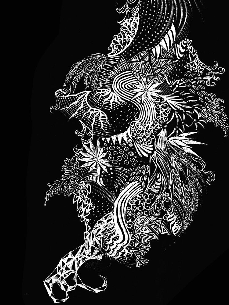 Flowing doodles on black by jaycejvr T-Shirts, Hoodie, Sweatshirt | BlankRebels.com (Image 2)