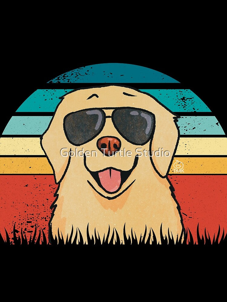 Retro Sunset Cool Golden Retriever by Golden Turtle Studio T-Shirts, Hoodie, Sweatshirt | BlankRebels.com (Image 2)