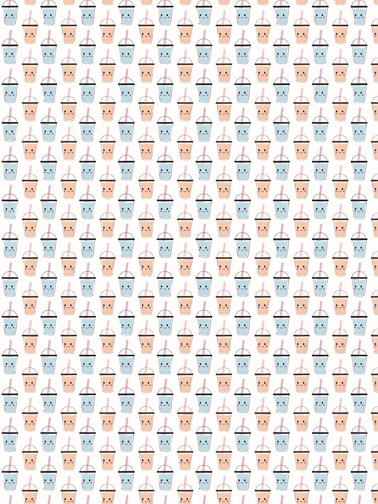 Cute Bubble Tea Pattern – Kawaii Boba Drink Seamless Design by WojcikDesigners T-Shirts, Hoodie, Sweatshirt (Image 2)