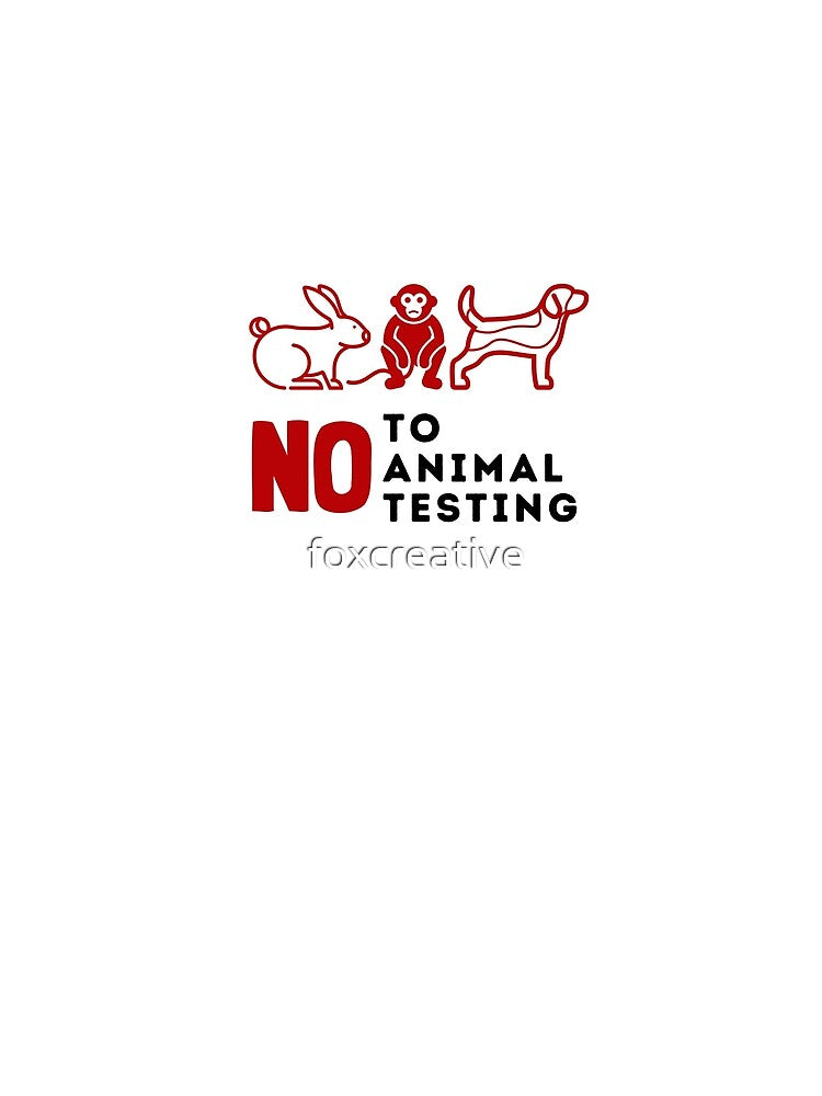 No to Animal Testing by foxcreative T-Shirts, Hoodie, Sweatshirt | BlankRebels.com (Image 2)