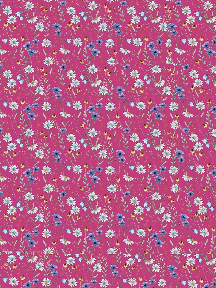 Blue Wildflower Seamless Pattern by jyotsanafinds T-Shirts, Hoodie, Sweatshirt | BlankRebels.com (Image 2)