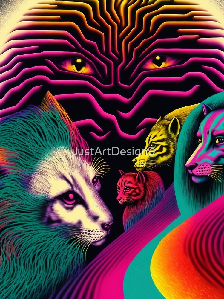 Abstract Neon Animal Art by JustArtDesign9 T-Shirts, Hoodie, Sweatshirt | BlankRebels.com (Image 2)