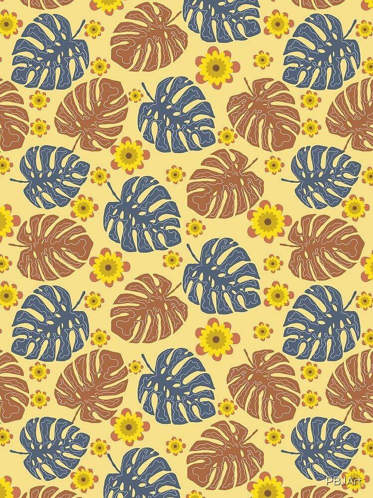Boho Leaves and Flowers Seamless Pattern by PBJArt T-Shirts, Hoodie, Sweatshirt | BlankRebels.com (Image 2)