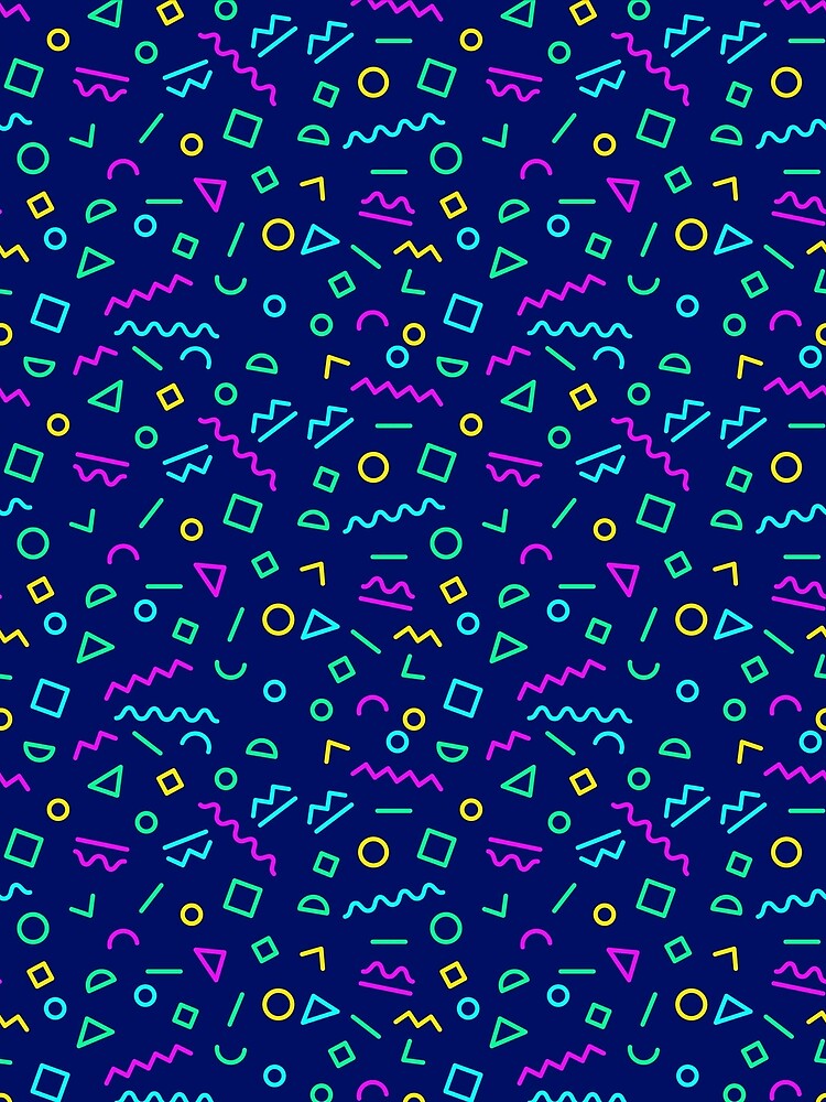 Dark Blue 90'S Retro Geometric Pattern T-Shirts, Hoodie, Sweatshirt