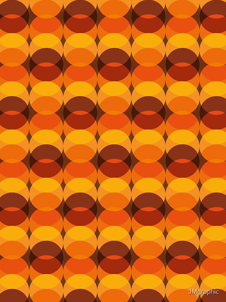 Retro vibe geometric - warm brown and orange by JMgraphic