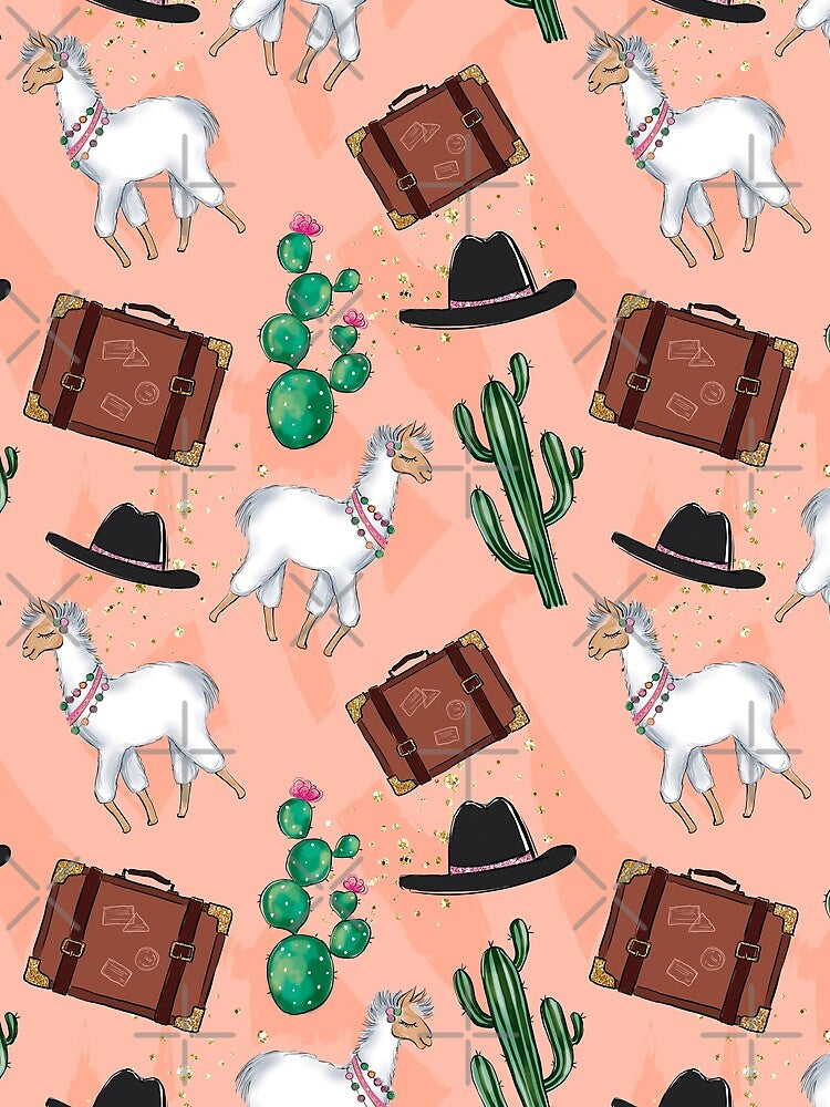 Boho themed cute girly pattern 2 by Lalanacliparts
