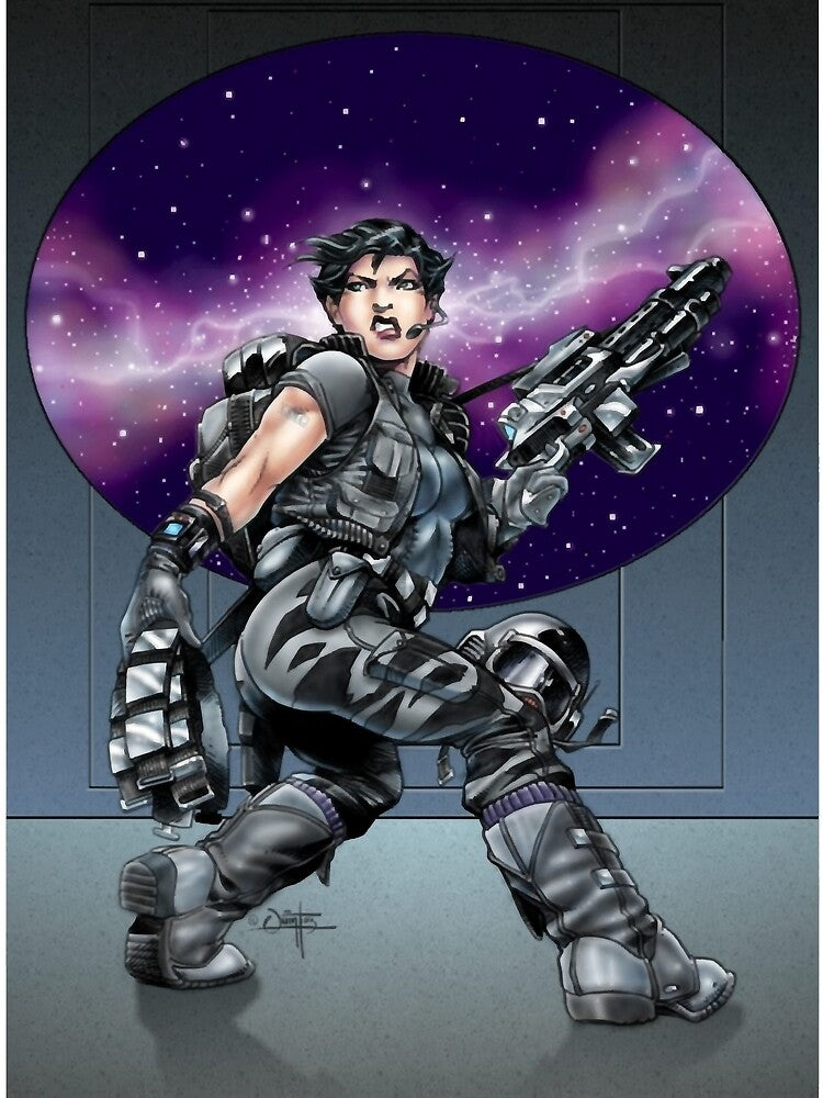 Space Girl Soldier by skeierleber4327 T-Shirts, Hoodie, Sweatshirt | BlankRebels.com (Image 2)