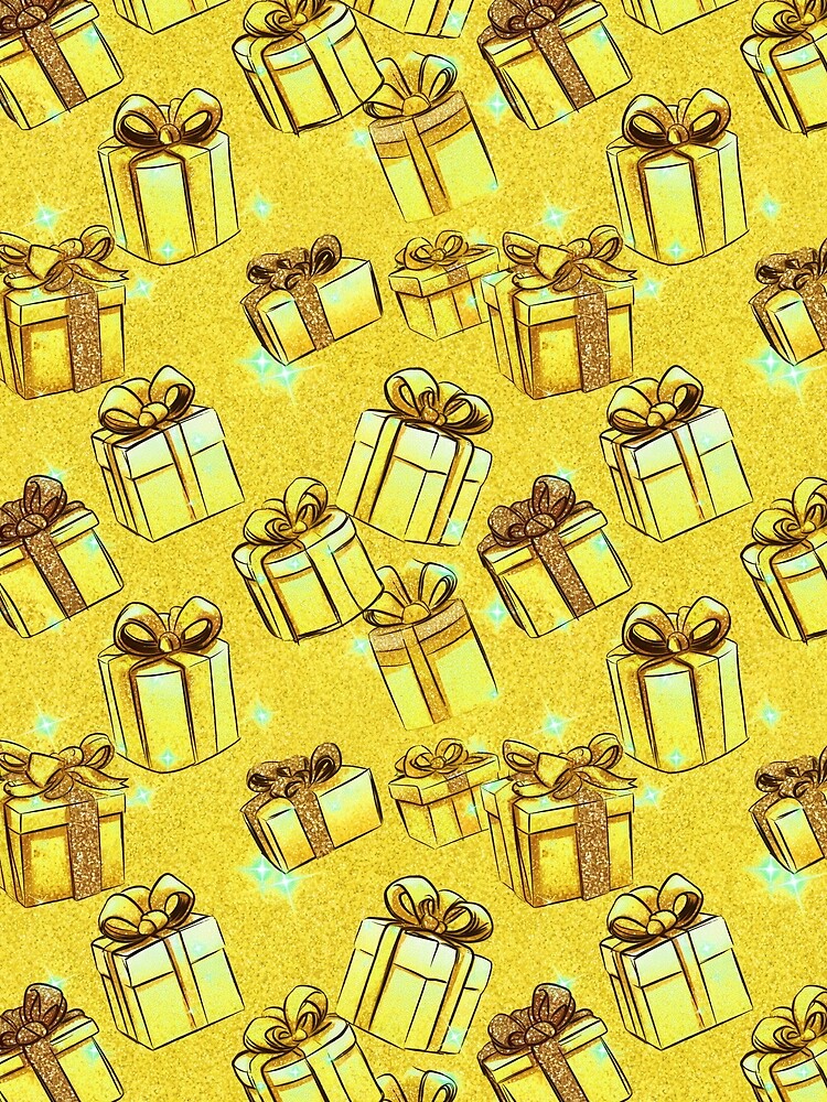 Gold Christmas Presents Pattern | Christmas Gifts | Matching Family Winter Outfit by PinkGoddessLove T-Shirts,... (Image 2)