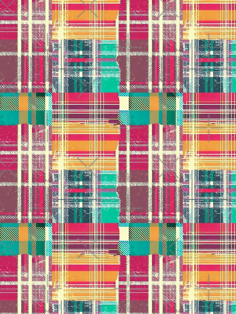 Plaid Grunge Patchwork in Bright Colours by SamJanner T-Shirts, Hoodie, Sweatshirt | BlankRebels.com (Image 2)