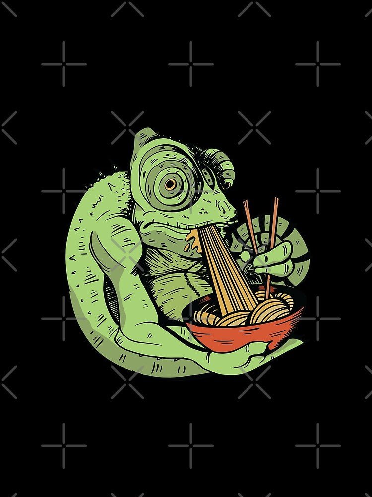 Chameleon Eating Ramen by OnepixArt T-Shirts, Hoodie, Sweatshirt | BlankRebels.com (Image 2)