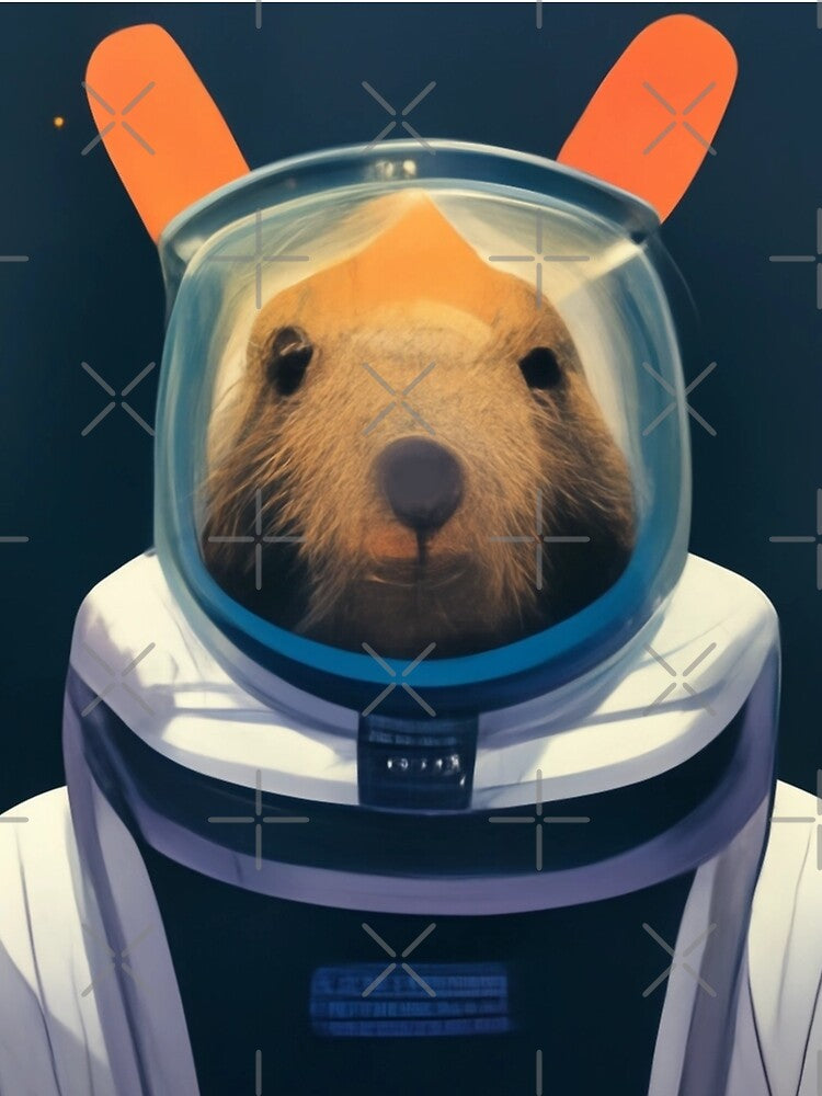 Capybara Spaceman | Capybara Astronaut | Retro, Pop-art by Pet Shelter T-Shirts, Hoodie, Sweatshirt (Image 2)