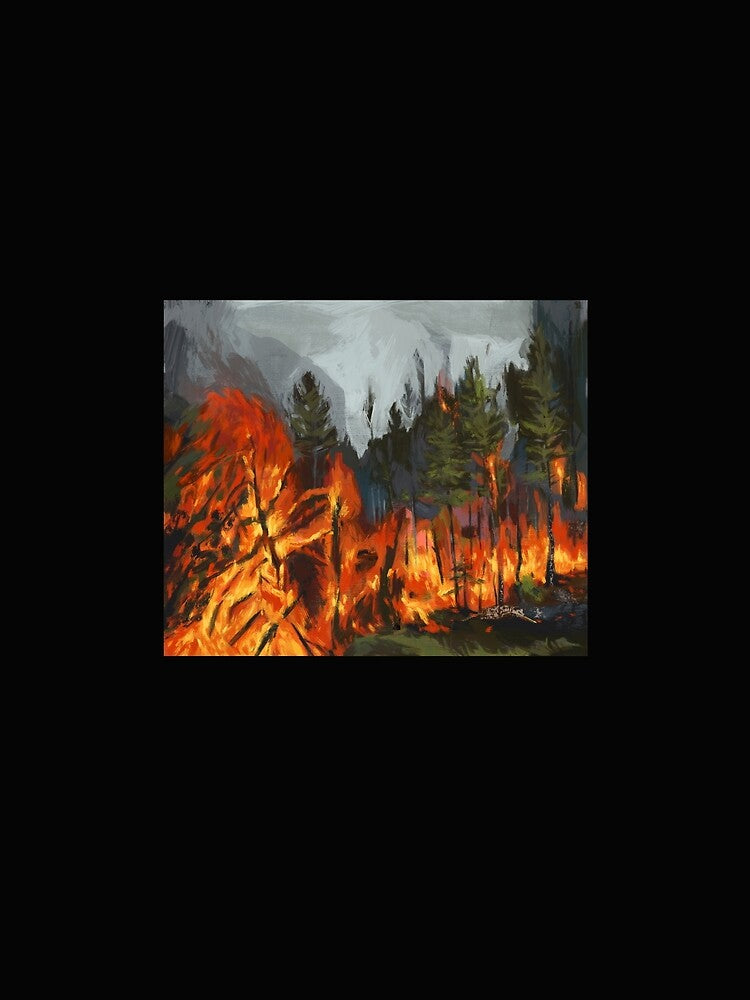 fire wood forest paint design by shardana13 T-Shirts, Hoodie, Sweatshirt | BlankRebels.com (Image 2)