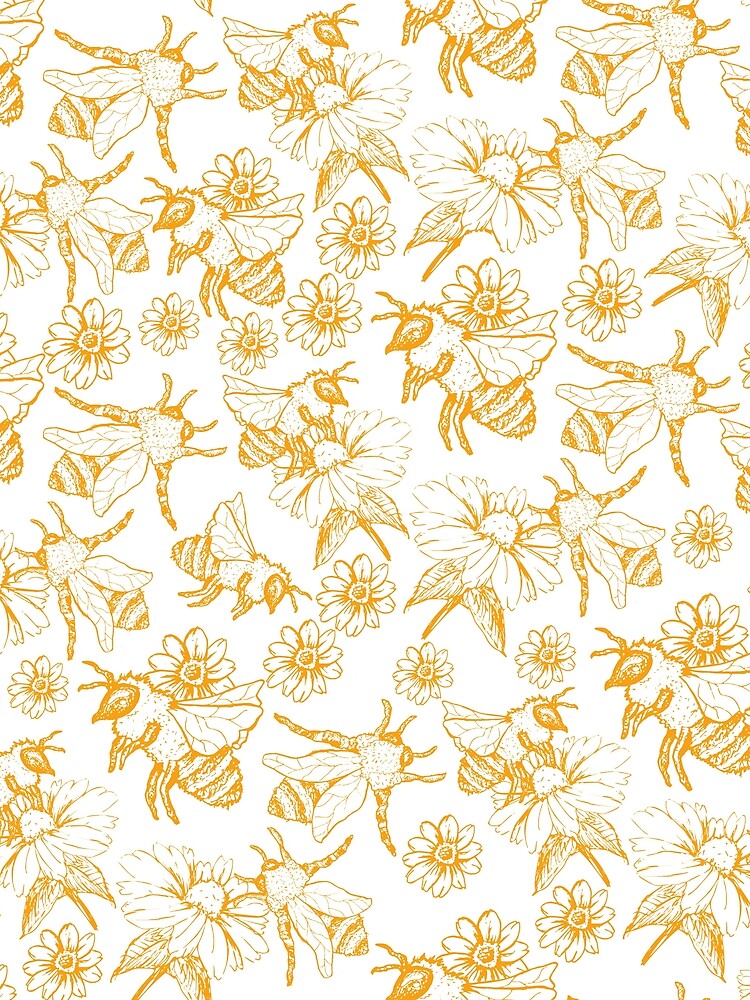 honey bee seamless pattern sketch illustration by Sya Prints T-Shirts, Hoodie, Sweatshirt | BlankRebels.com (Image 2)