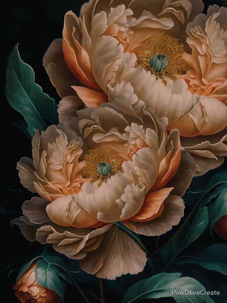 Peony Flower Dark Academia Wall Art by PinkOliveCreate T-Shirts, Hoodie, Sweatshirt | BlankRebels.com (Image 2)