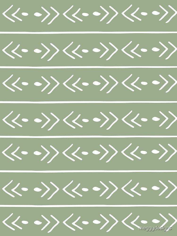 Mudcloth, African, Sage Green, Boho Wall Art by meggydesigns T-Shirts, Hoodie, Sweatshirt | BlankRebels.com (Image 2)