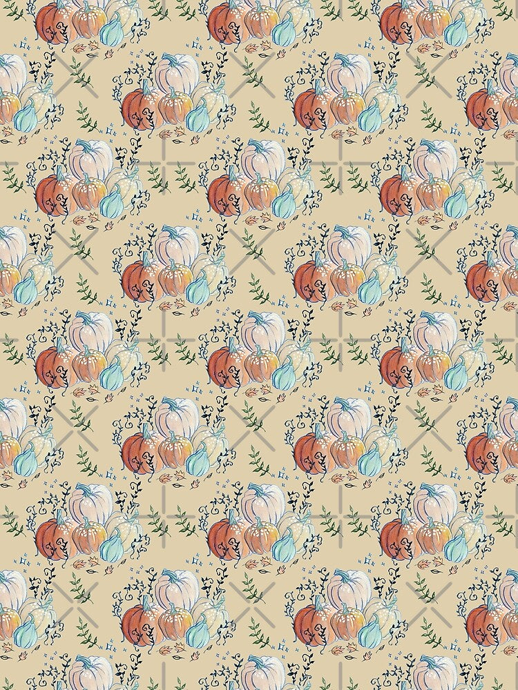 Pumpkins and Verbena Pattern by Monica Opincariu T-Shirts, Hoodie, Sweatshirt | BlankRebels.com (Image 2)