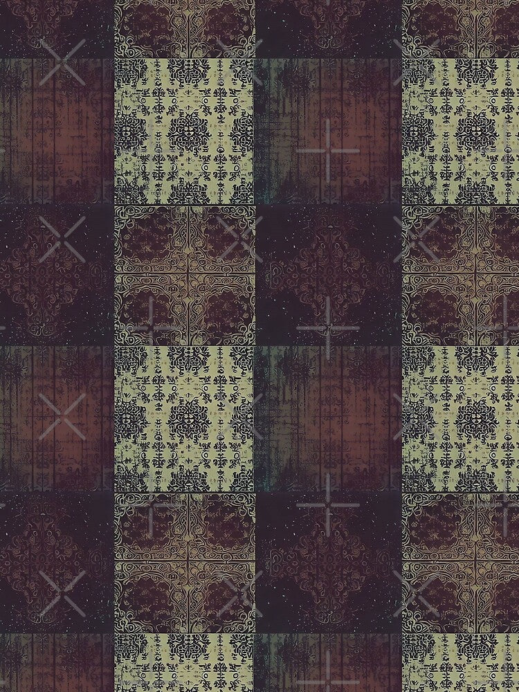 Vintage Brown Grunge Patchwork by SamJanner T-Shirts, Hoodie, Sweatshirt | BlankRebels.com (Image 2)