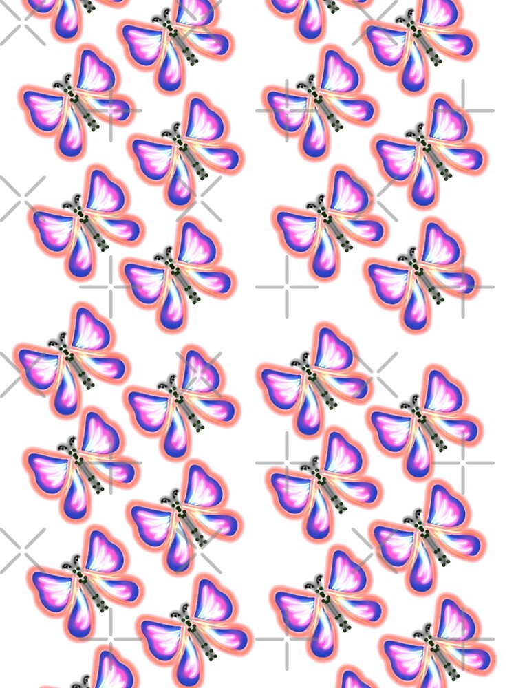Luminous Butterfly Flutter Pattern: Radiant Neon  Wings by HopeAndHustle T-Shirts, Hoodie, Sweatshirt (Image 2)