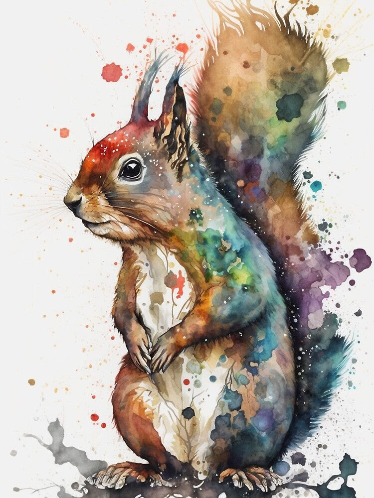 Watercolors animals - The squirrel by AB9-Designs T-Shirts, Hoodie, Sweatshirt | BlankRebels.com (Image 2)