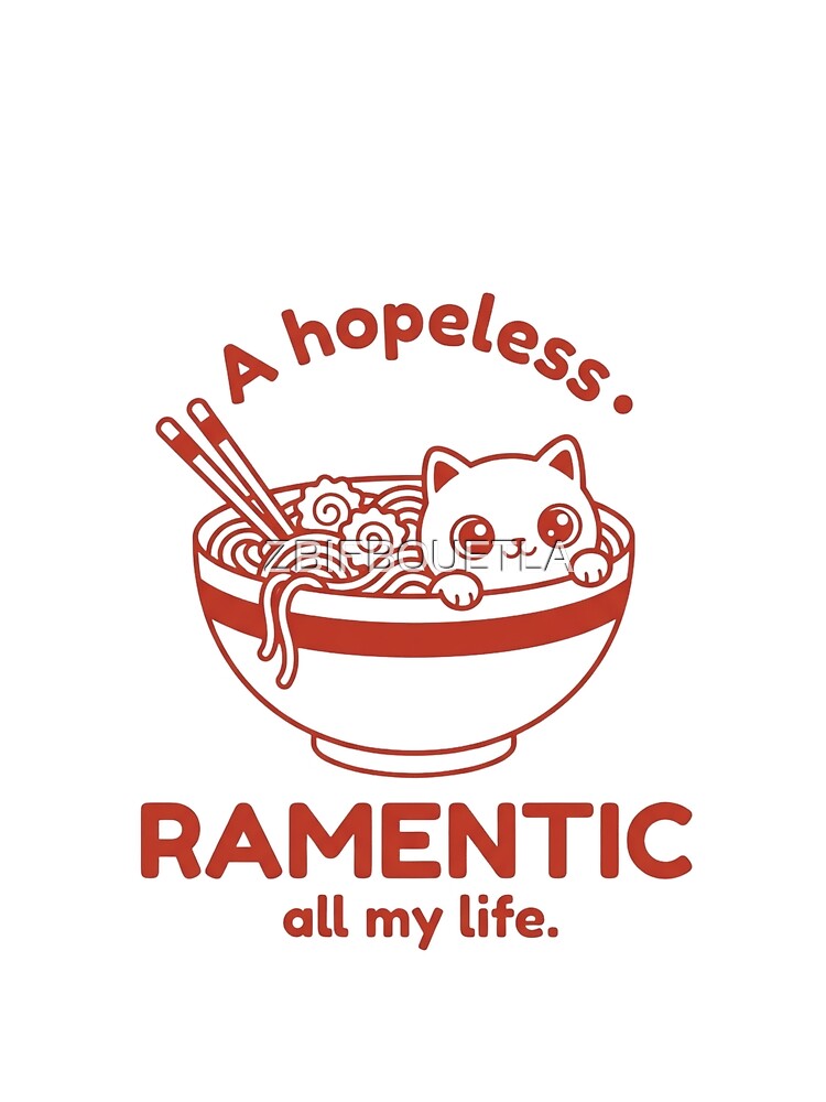 Cat Lover - A Hopeless Ramentic All My Life by ZBIFBOUETLA T-Shirts, Hoodie, Sweatshirt | BlankRebels.com (Image 2)
