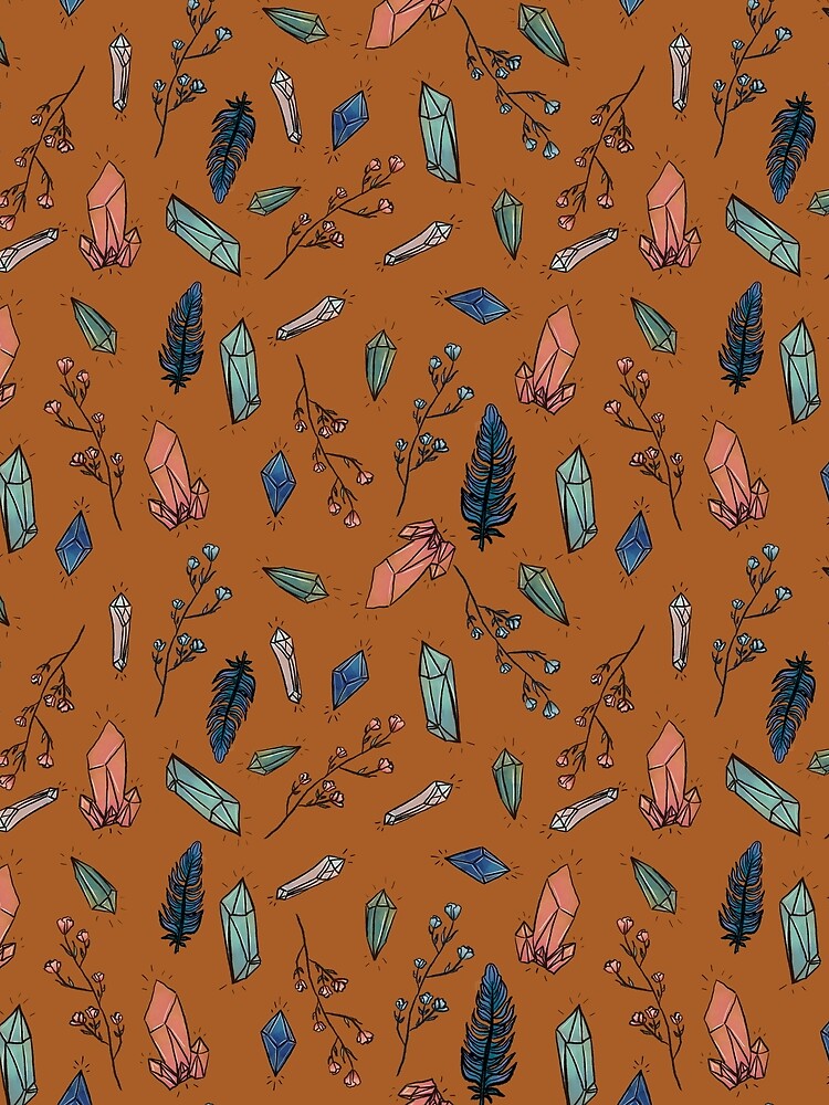 Crystals and feathers boho pattern design by DeLislesRT T-Shirts, Hoodie, Sweatshirt | BlankRebels.com (Image 2)