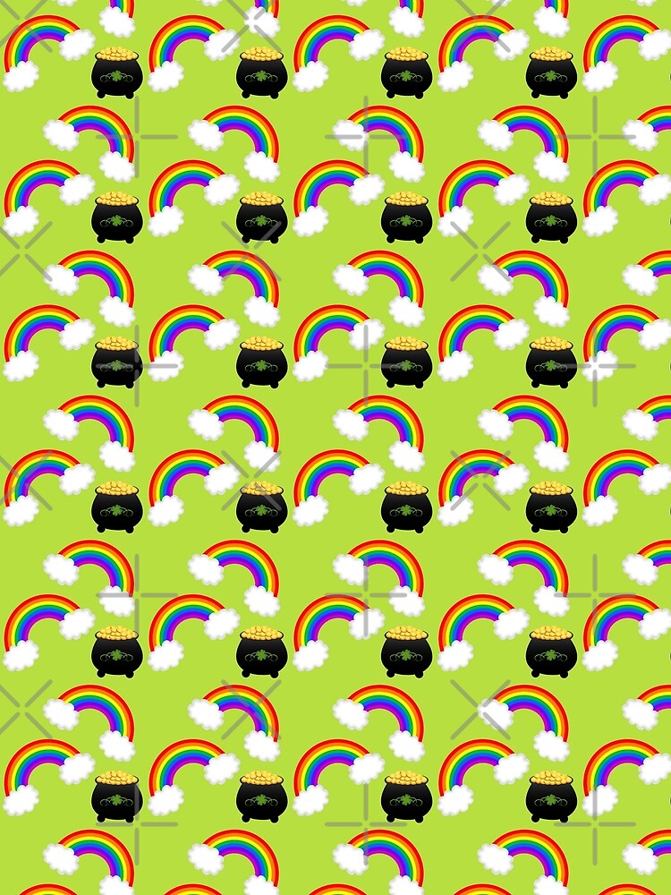 Green Rainbow Pot of Gold St Patrick's Day by ILLYL Creatives T-Shirts, Hoodie, Sweatshirt | BlankRebels.com (Image 2)