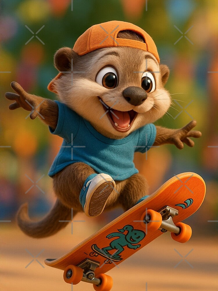 Skater Otter by Sillytoe T-Shirts, Hoodie, Sweatshirt | BlankRebels.com (Image 2)