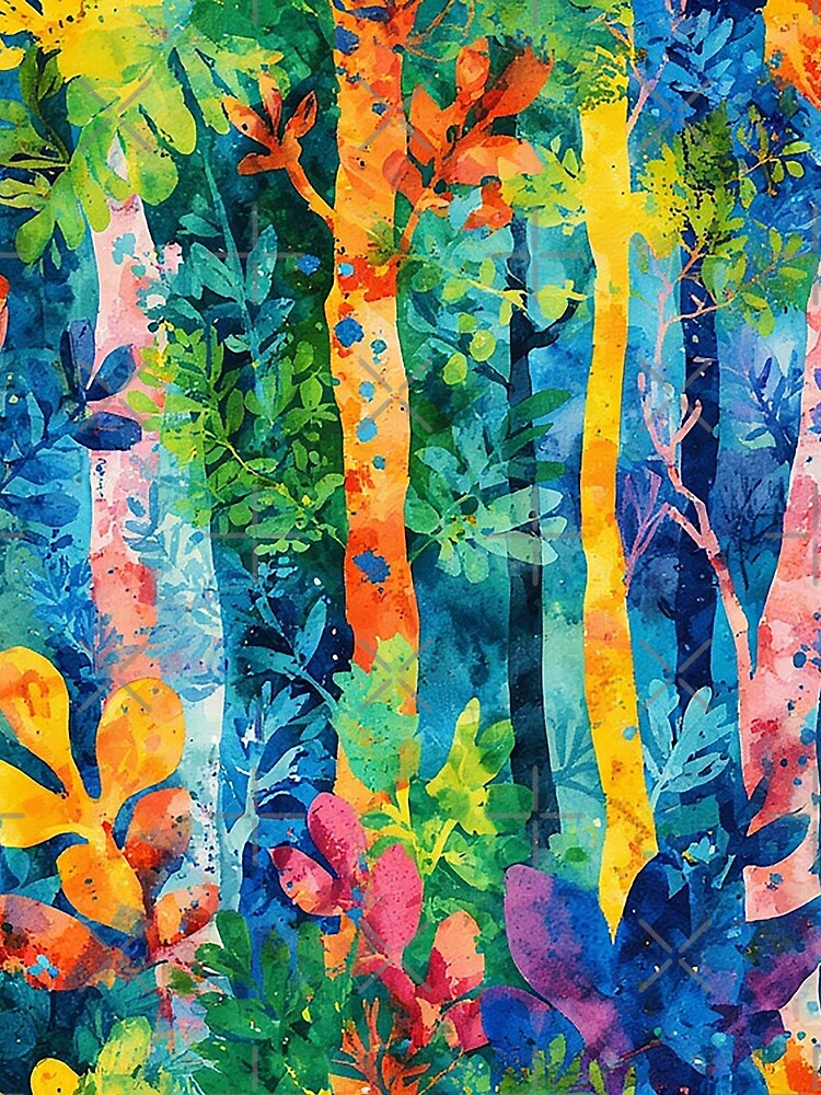 Colorful Watercolor Forest by tonymagnerart T-Shirts, Hoodie, Sweatshirt | BlankRebels.com (Image 2)