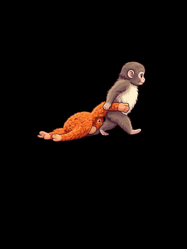 Baby Monkey Pulling Orangutan Primate Lover by SofenArt T-Shirts, Hoodie, Sweatshirt | BlankRebels.com (Image 2)