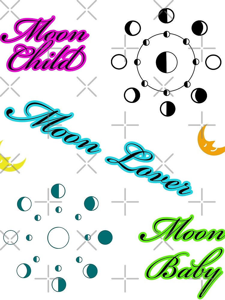 Moon Phase Sticker Pack by KizmetBoutique T-Shirts, Hoodie, Sweatshirt | BlankRebels.com (Image 2)
