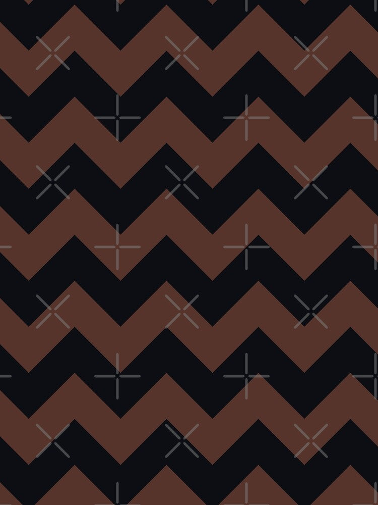 minimalist color block chevron dark academia brown and black by neopop T-Shirts, Hoodie, Sweatshirt (Image 2)