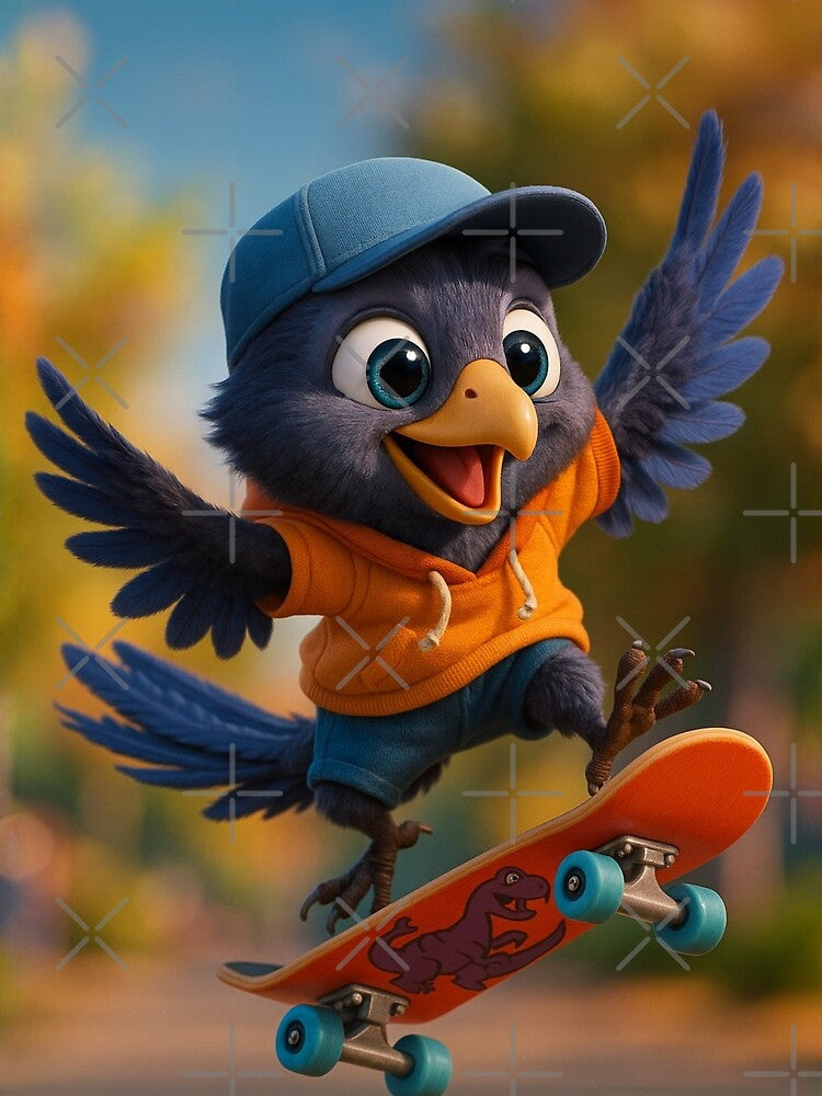 Skater Microraptor by Sillytoe T-Shirts, Hoodie, Sweatshirt | BlankRebels.com (Image 2)