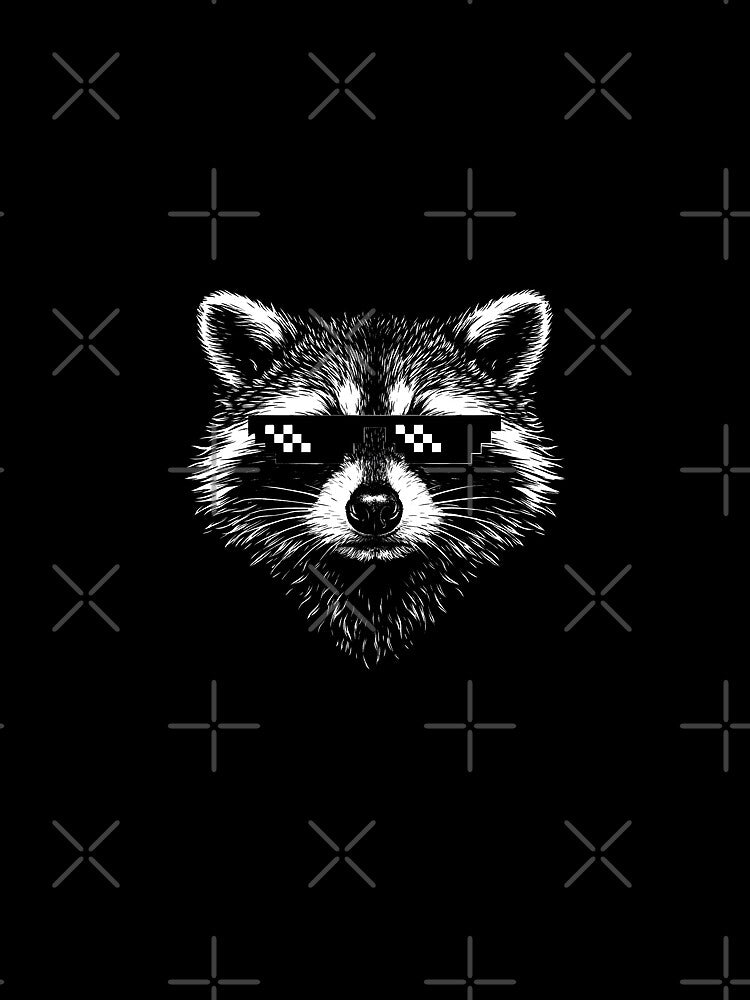 Raccoon Wearing Sunglasses by DemureArtsy T-Shirts, Hoodie, Sweatshirt | BlankRebels.com (Image 2)