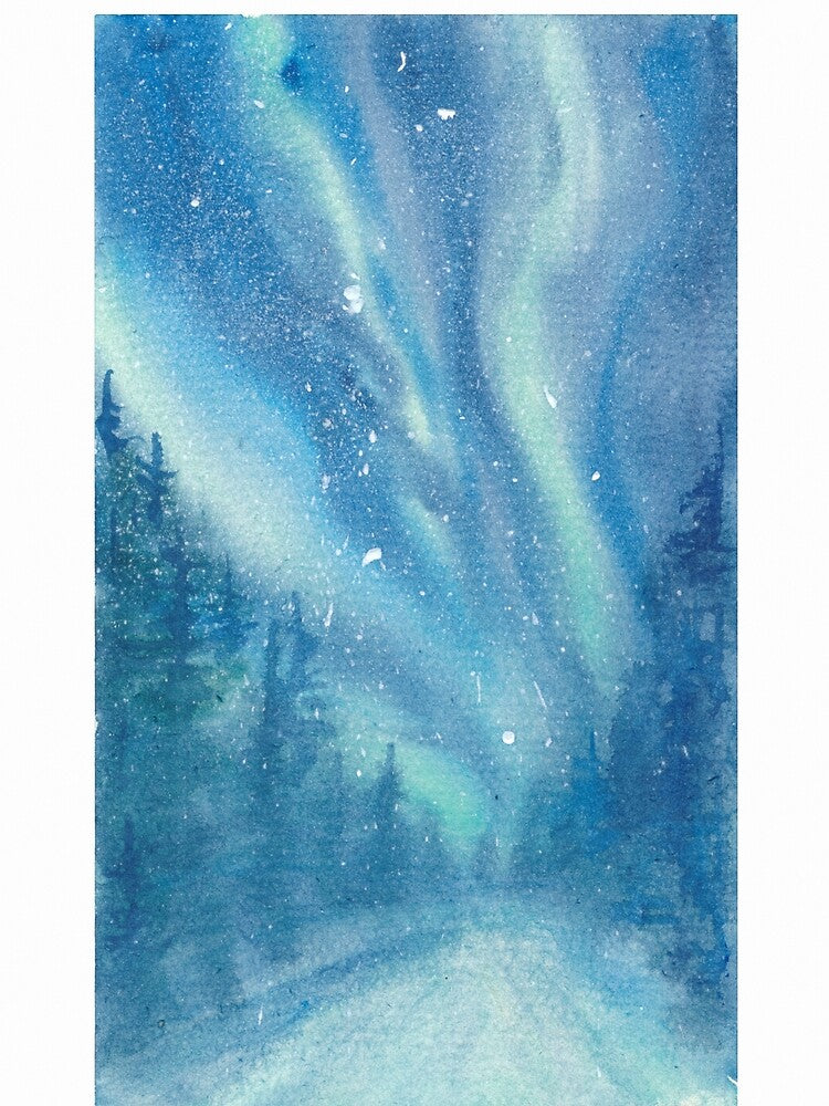 Romantic Perseid Shower in the Winter Forest at Night by artshop77 T-Shirts, Hoodie, Sweatshirt | BlankRebels.com (Image 2)