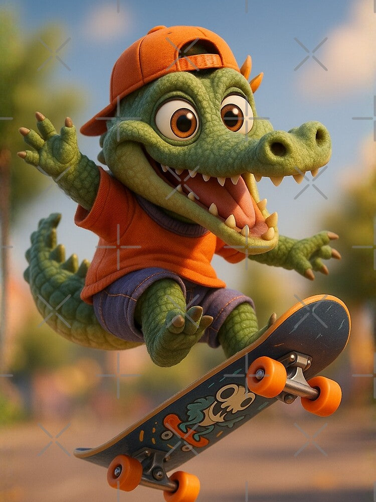 Skater Phytosaurus by Sillytoe T-Shirts, Hoodie, Sweatshirt | BlankRebels.com (Image 2)
