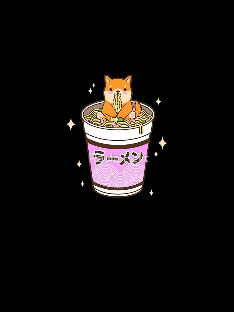 Kawaii Dog Eating Ramen Noodles Japanese Food Anime by Paula Helit T-Shirts, Hoodie, Sweatshirt | BlankRebels.com (Image 2)