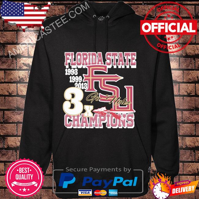 FSU Florida state football graphic 3X champions go noles shirt